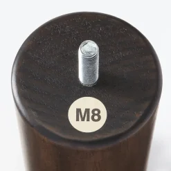 4 pieds en bois foncé 12cm