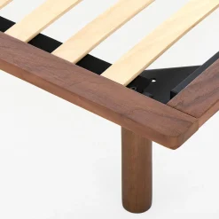 4 pieds en bois foncé 26cm