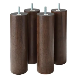 4 pieds en bois foncé 20cm