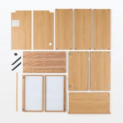 Armoire en noyer avec portes en verre