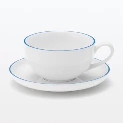 Art de la table du quotidien - Tasse à thé à bande bleue