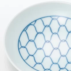 Assiette en porcelaine Hasami ‐  Motif maille, Petite