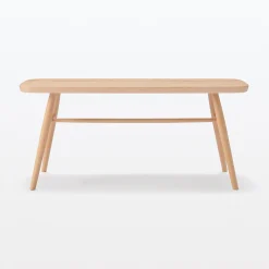 Banc en hêtre massif à pieds arrondis