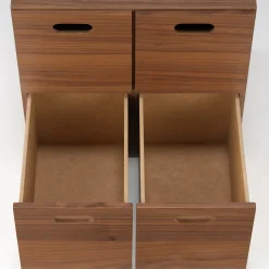 Bloc‐tiroir en noyer ‐ 4 tiroirs (Dont Eco‐part. 0,82 €)