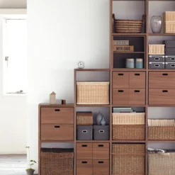 Bloc‐tiroir en noyer ‐ 4 tiroirs (Dont Eco‐part. 0,82 €)