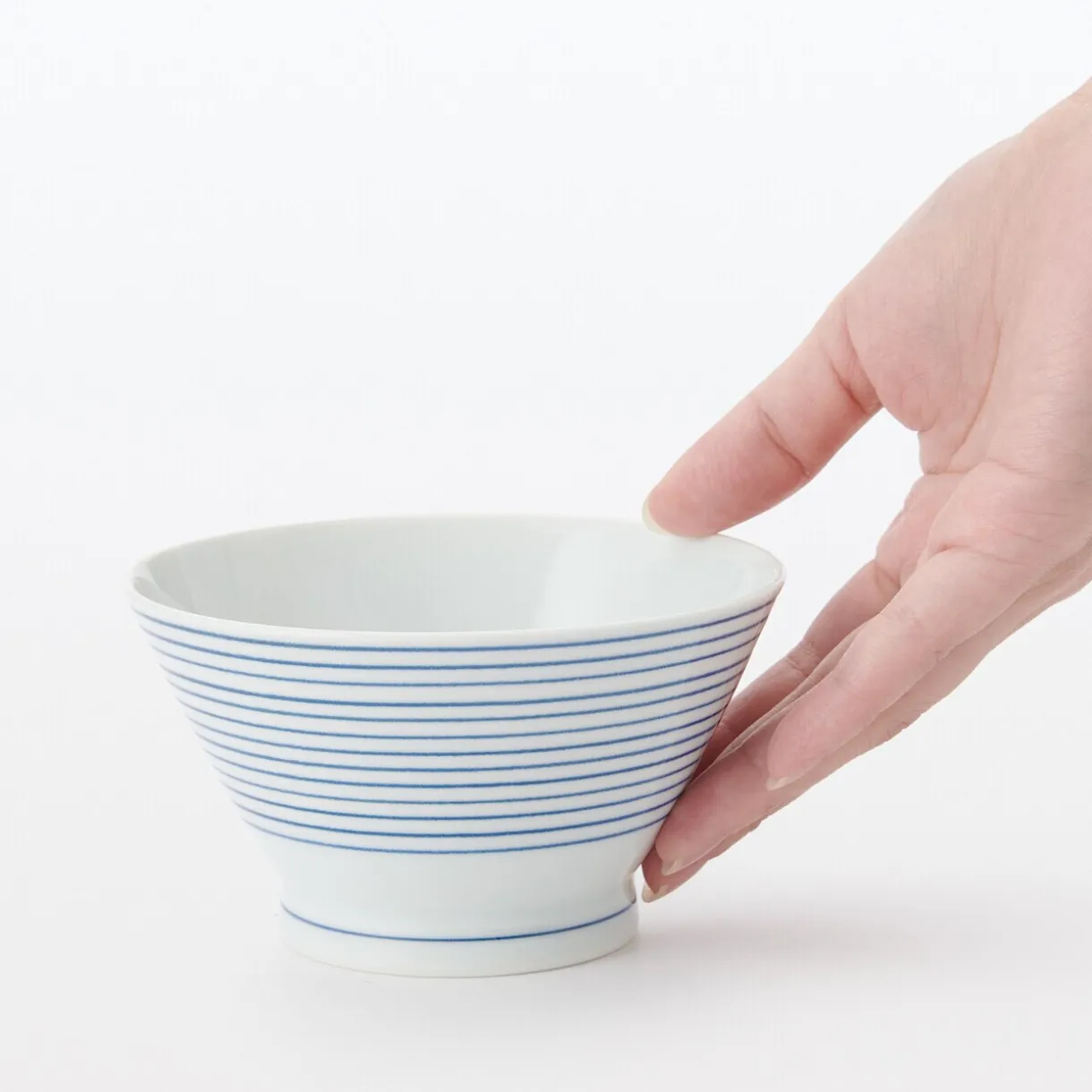 Bol à riz en porcelaine Hasami ‐ Motif rayures, Petite