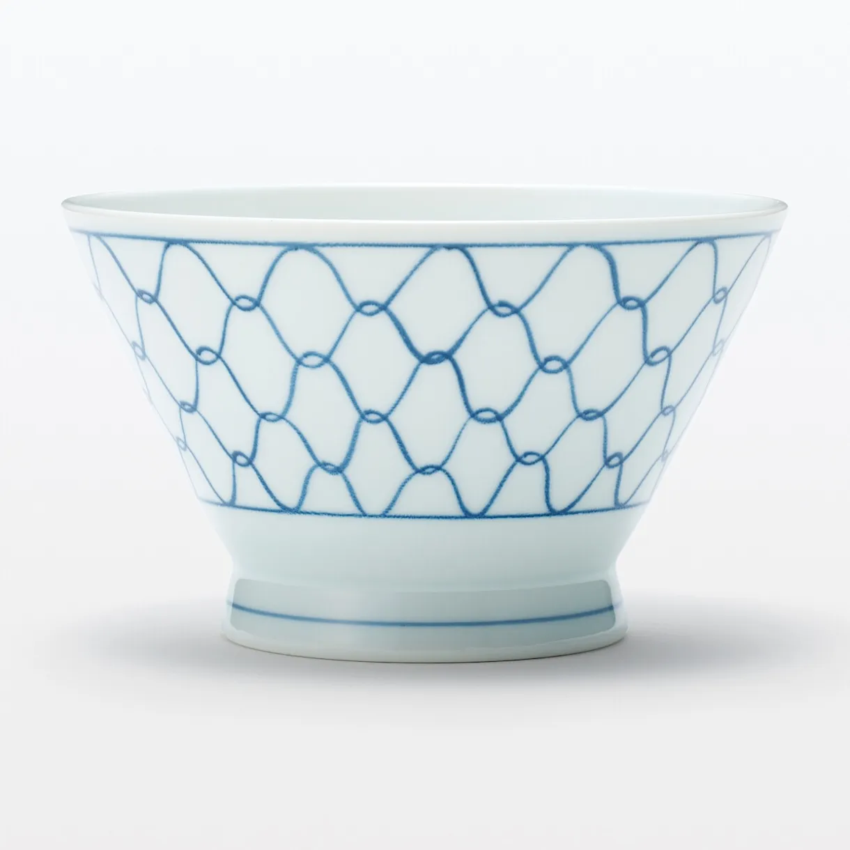 Bol à riz en porcelaine Hasami - Motif maille, Grande