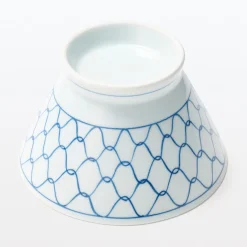 Bol à riz en porcelaine Hasami - Motif maille, Grande