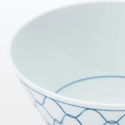 Bol à riz en porcelaine Hasami - Motif maille, Grande