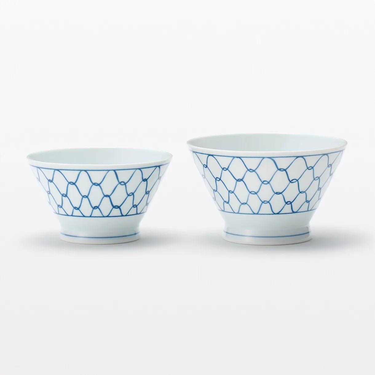 Bol à riz en porcelaine Hasami - Motif maille, Grande