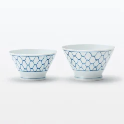 Bol à riz en porcelaine Hasami - Motif maille, Petit