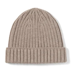Bonnet unisexe en laine côtelée antidémangeaisons