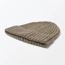 Bonnet unisexe en laine côtelée antidémangeaisons