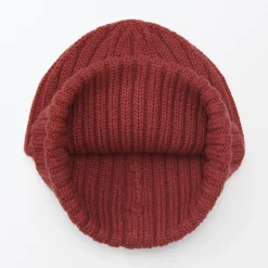 Bonnet unisexe en laine côtelée antidémangeaisons