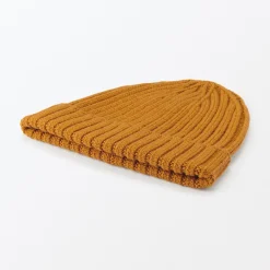 Bonnet unisexe en laine côtelée antidémangeaisons