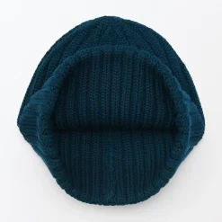 Bonnet unisexe en laine côtelée antidémangeaisons