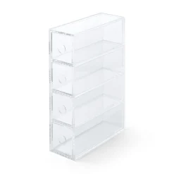 Boîte 4 tiroirs en acrylique L6.7X P17.5X H25cm