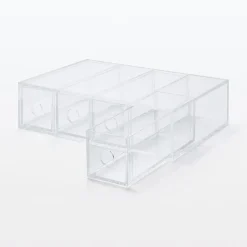 Boîte 4 tiroirs en acrylique L6.7X P17.5X H25cm