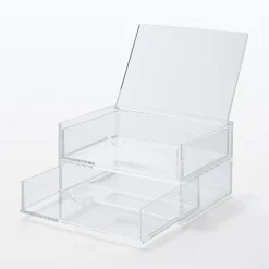 Boîte acrylique 2 tiroirs + couvercle L17.5X P13X H9.5cm