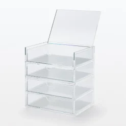 Boîte acrylique 2 tiroirs + couvercle L17.5X P13X H9.5cm