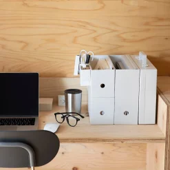 Boîte archive droite grise en PP L10X P32X H24cm