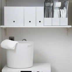 Boîte archives grise en biais en PP L10X P27.7X 31.6cm