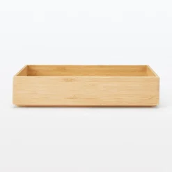 Boîte de rangement en bambou L17X P26X H5.5cm