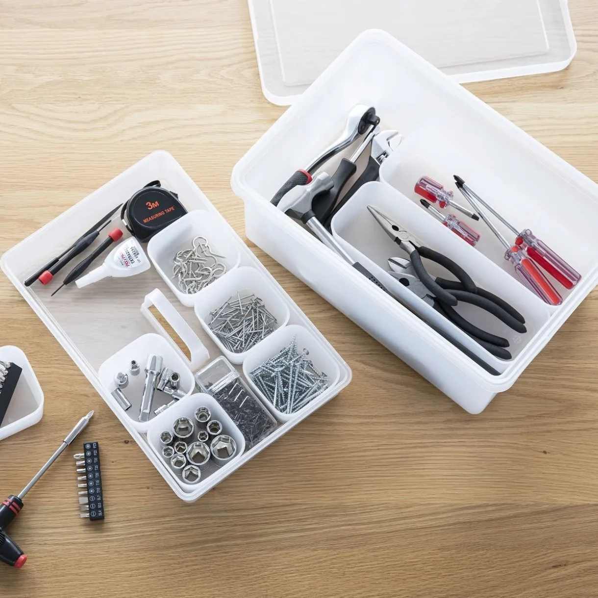 Boîte de rangement ouverte en PP ‐ 25cm S