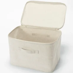 Boîte de rangement souple avec couvercle rectangle L37X P26X H26cm