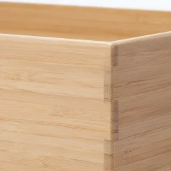 Boîte empilable en bambou, 26 x 18.5 x 8.5 cm