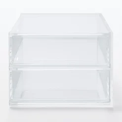 Boîte en acrylique 2 tiroirs L17.5X P13X H9.5cm
