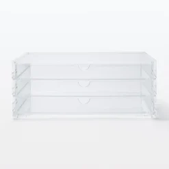 Boîte en acrylique 3 tiroirs L25.5X P17X H10cm