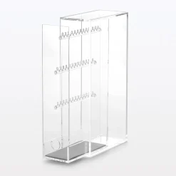 Boîte pour boucles d'oreilles et colliers en acrylique L6.7X P13X H25cm