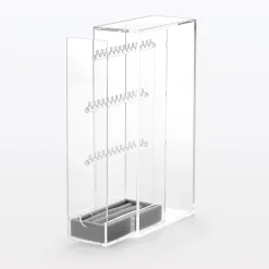 Boîte pour boucles d'oreilles et colliers en acrylique L6.7X P13X H25cm