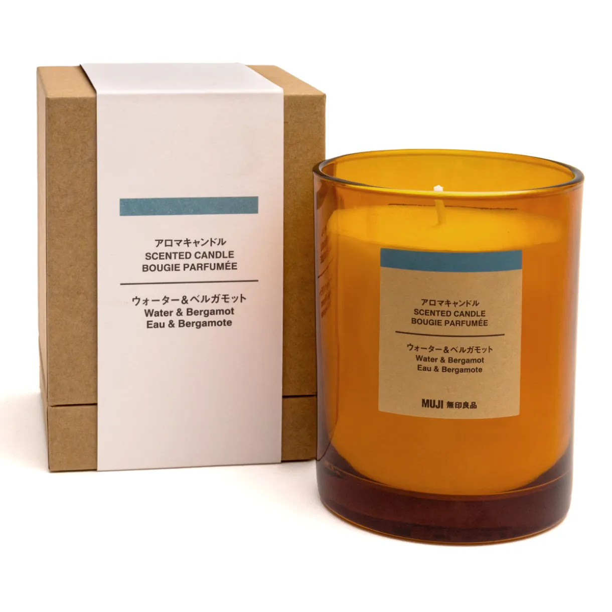 Bougie 1 mèche eau et bergamote