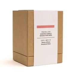 Bougie 1 mèche pivoine et rose