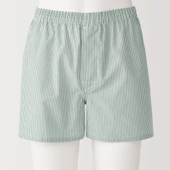 Boxers à ouverture frontale en pur coton pour homme