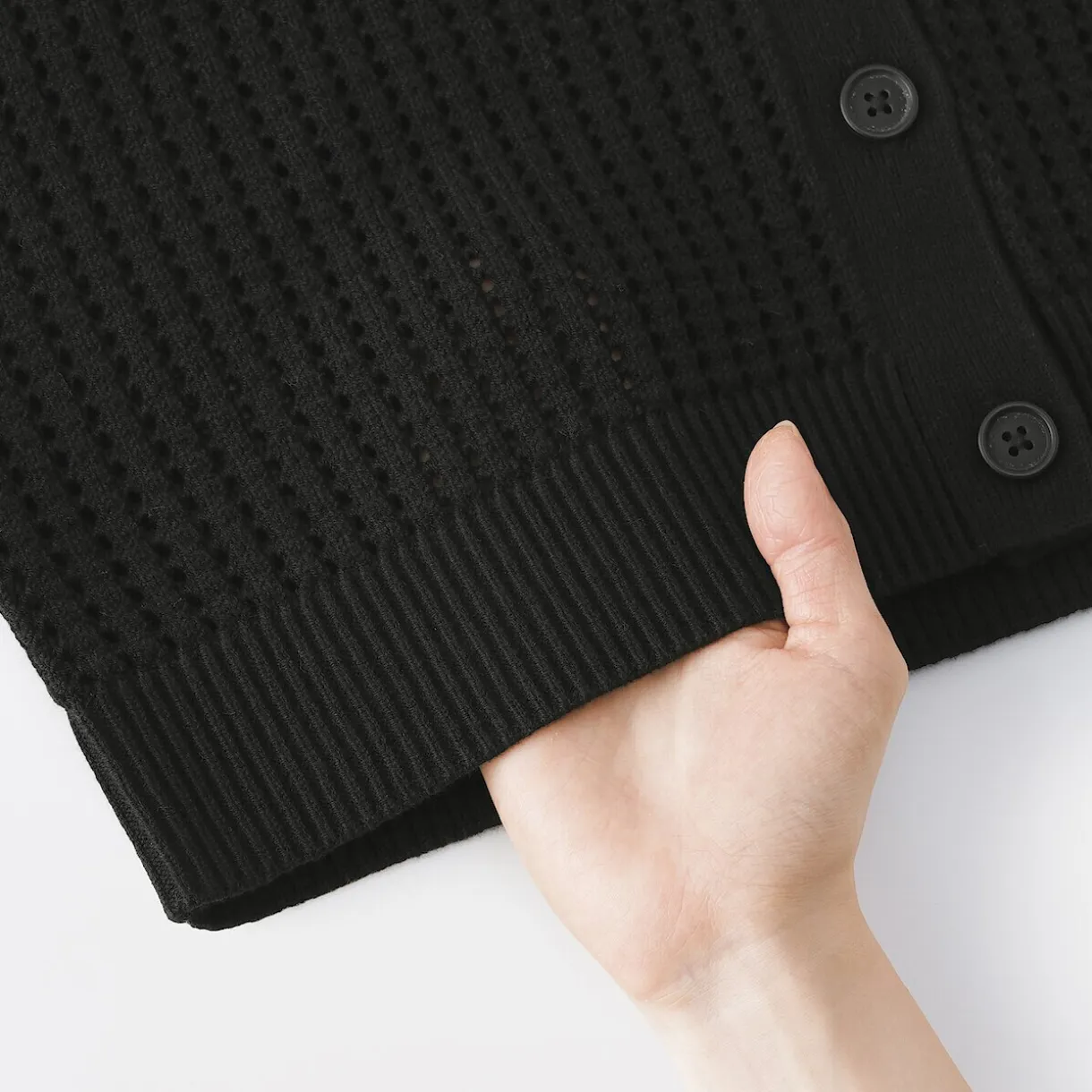 Cardigan à col en tricot de coton mélangé pour femme