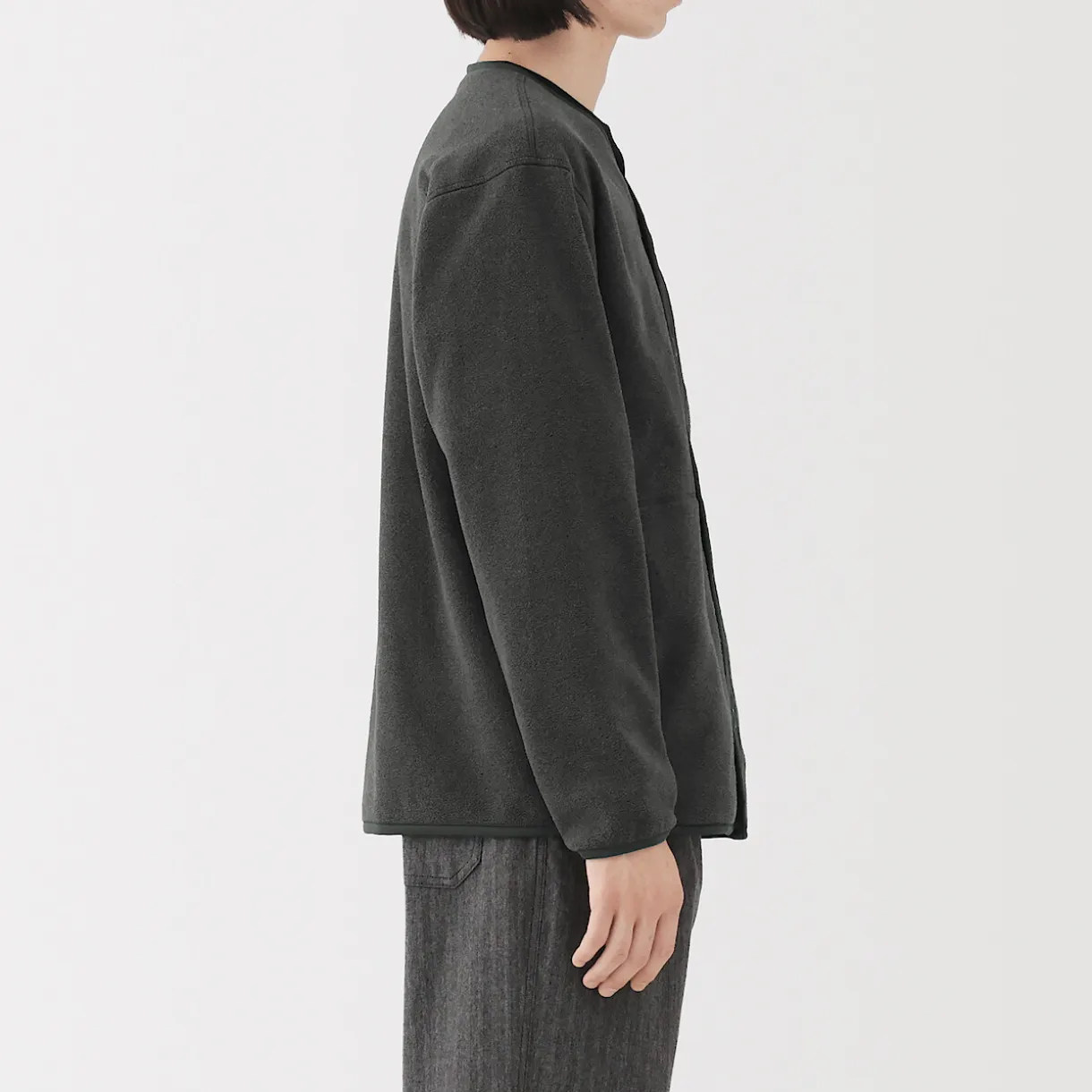 Cardigan en polaire de polyester recyclé pour homme