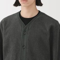 Cardigan en polaire de polyester recyclé pour homme