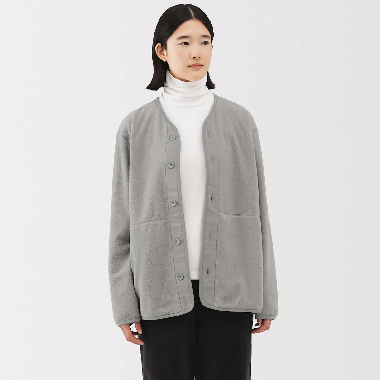 Cardigan en polaire de polyester recyclé pour homme