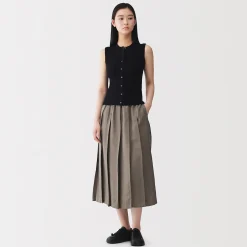 Cardigan sans manches en coton biologique hautement torsadé pour femme