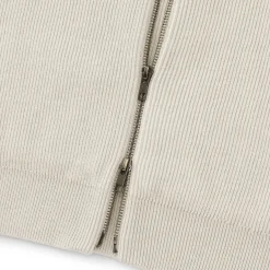 Cardigan zippé et côtelé en mélange de coton pour homme