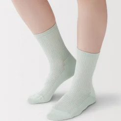 Chaussettes avec bord confortable et rayures pour femme