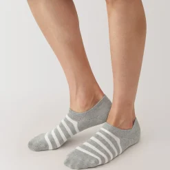 Chaussettes basses à angle droit pour homme ‐ Rayé.