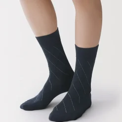 Chaussettes chic Argyle en coton mélangé pour homme