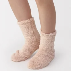 Chaussettes d'intérieur en polyester recyclé et molleton Boa pour femme