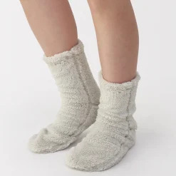 Chaussettes d'intérieur en polyester recyclé et molleton Boa pour femme