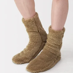 Chaussettes d'intérieur en polyester recyclé et molleton Boa pour homme