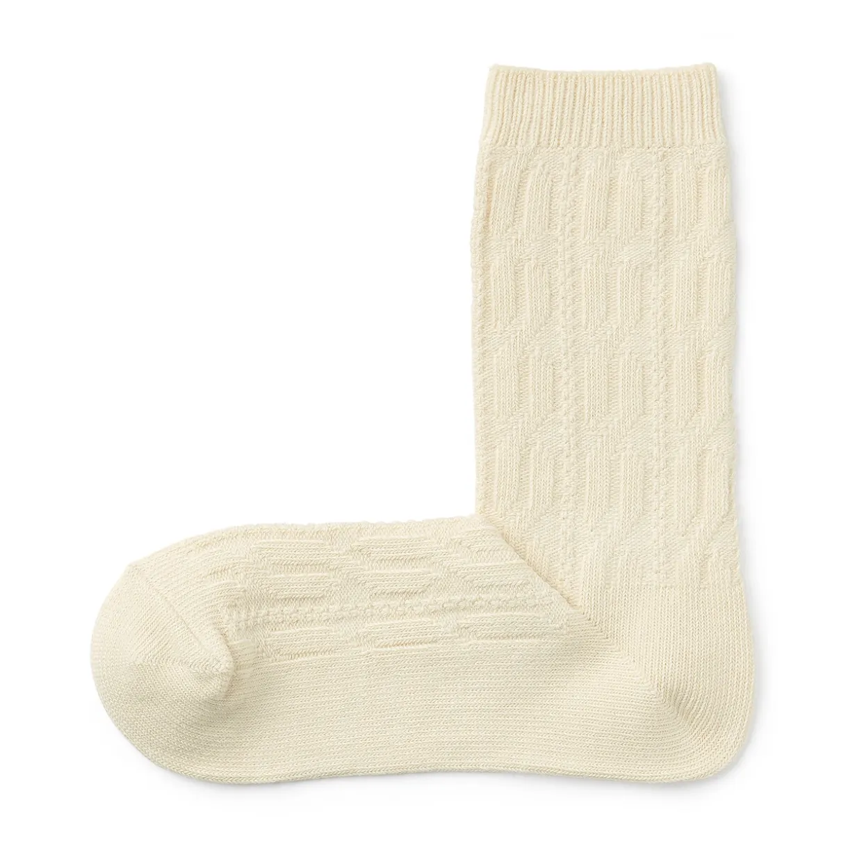 Chaussettes en maille torsadée à angle droit